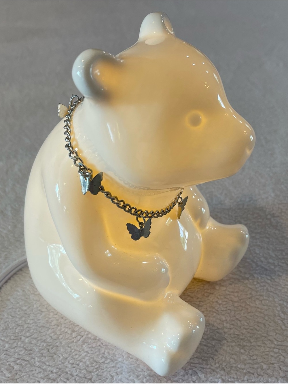 Howin White Ceramic Bear Accent Night Light